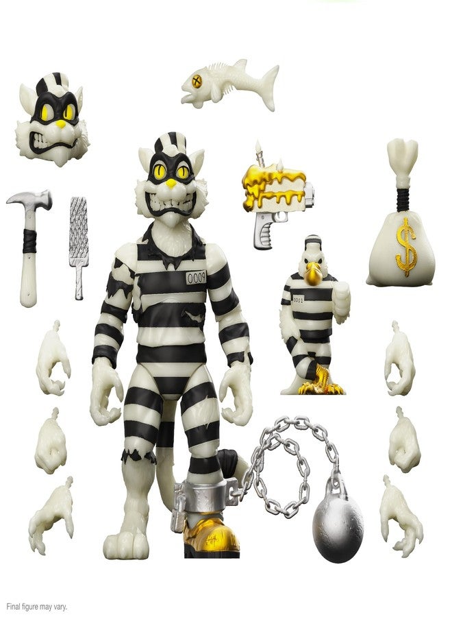 Super7 ULTIMATES! Teenage Mutant Ninja Turtles Scratch Cat (Glow in The Dark) - 7" TMNT Action Figure with Accessories Classic Cartoon Collectibles - Image 1